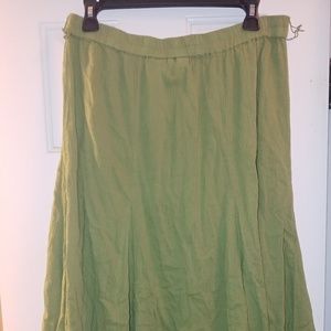 Ladies Lime Green Ruffle Skirt